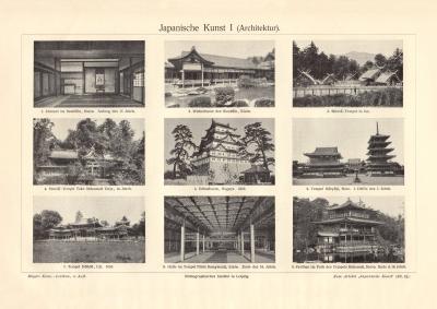 Japanische Kunst I. - II. historischer Druck Autotypie ca. 1913