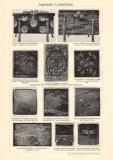 Japanische Kunst III. + Japanische Lackierarbeiten historischer Druck Autotypie ca. 1913