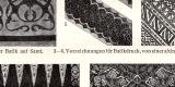 Batikdruck historischer Druck Autotypie ca. 1909