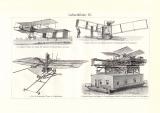 Luftschiffahrt III. + IV. historischer Druck Autotypie ca. 1909
