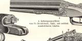 Jagdgewehre I. - II. historischer Druck Holzstich ca. 1913