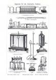 Apparate für die chemische Analyse historischer Druck Holzstich ca. 1913