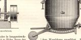 Zuckerfabrikation I. (I.-II.) historischer Druck Holzstich ca. 1908