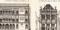 Wohnhäuser Tafel I. Gotik und Renaissance historischer Druck Holzstich ca. 1908