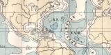 Meerestiefen Welt historische Landkarte Lithographie ca....