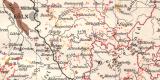 Rheinland Westfalen Nutzbare Mineralien historische Landkarte Lithographie ca. 1910