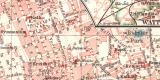 Gelsenkirchen historischer Stadtplan Karte Lithographie ca. 1913