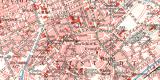 M&uuml;lhausen historischer Stadtplan Karte Lithographie...