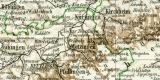 Württemberg & Hohenzollern historische Landkarte...
