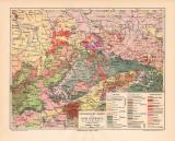 Königreich Sachsen Geologie historische Landkarte...