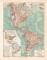 Amerika historische Landkarte Lithographie ca. 1910