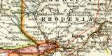 Südafrika historische Landkarte Lithographie ca. 1910