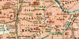 Wien Übersicht historischer Stadtplan Karte Lithographie ca. 1908