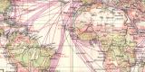 Weltwirtschaft & Welthandel historische Landkarte...