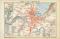 Genf und Umgebung historischer Stadtplan Karte Lithographie ca. 1896