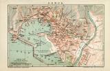 Genua Stadtplan Lithographie 1896 Original der Zeit