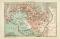 Genua historischer Stadtplan Karte Lithographie ca. 1896