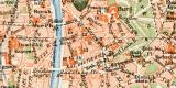Graz historischer Stadtplan Karte Lithographie ca. 1896
