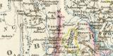 Guinea historische Landkarte Lithographie ca. 1893