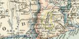 Guinea historische Landkarte Lithographie ca. 1896
