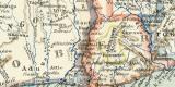 Guinea historische Landkarte Lithographie ca. 1897