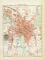 Hannover historischer Stadtplan Karte Lithographie ca. 1892
