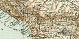 Ober Mittel Italien Karte Lithographie 1898 Original der...