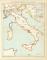 Militärdislokation in Italien historische Militärkarte Lithographie ca. 1892