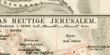 Das alte und das neue Jerusalem historischer Stadtplan...