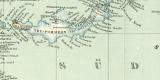 Deutsche Kolonien Pazifik Karte Lithographie 1892...