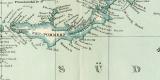 Kaiser - Wilhemlsland Bismarck  -Archipel Salomon- und Marschall Inseln historische Landkarte Lithographie ca. 1896