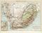 Kapkolonien historische Landkarte Lithographie ca. 1894