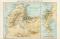 Kapstadt und Umgebung historischer Stadtplan Karte Lithographie ca. 1896