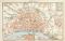Köln historischer Stadtplan Karte Lithographie ca. 1892