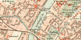 Kopenhagen historischer Stadtplan Karte Lithographie ca....