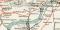 Londoner Untergrundbahnen und übriges Bahnnetz historische Landkarte Lithographie ca. 1892