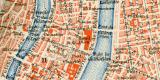 Lyon historischer Stadtplan Karte Lithographie ca. 1892