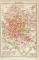 Madrid historischer Stadtplan Karte Lithographie ca. 1898
