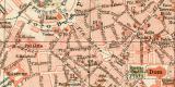 Mailand Stadtplan Lithographie 1900 Original der Zeit