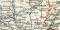 Industriegebiet Manchester - Leeds historische Landkarte Lithographie ca. 1892