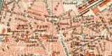 Marseille historischer Stadtplan Karte Lithographie ca. 1900