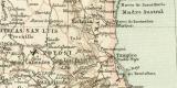 Mexiko historische Landkarte Lithographie ca. 1896