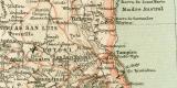 Mexiko historische Landkarte Lithographie ca. 1897