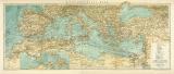 Mittelländisches Meer historische Landkarte Lithographie ca. 1897