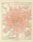 Moskau historischer Stadtplan Karte Lithographie ca. 1892