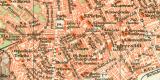 Neapel historischer Stadtplan Karte Lithographie ca. 1900