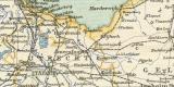 Niederlande historische Landkarte Lithographie ca. 1892