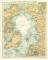 Nordpolarländer Karte Lithographie 1897 Original der Zeit