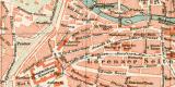 Nürnberg historischer Stadtplan Karte Lithographie ca. 1892