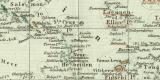 Oceanien historische Landkarte Lithographie ca. 1896